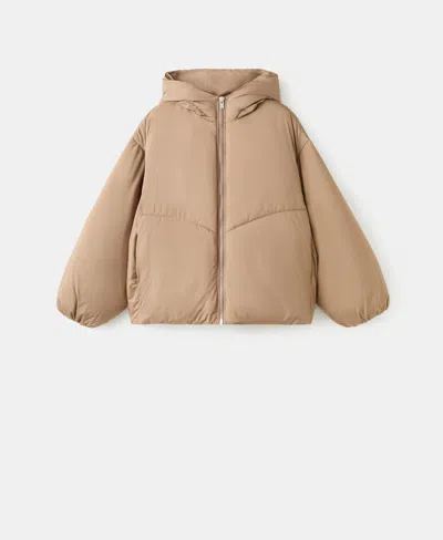 Mango Women's Short Oversized Hooded Anorak Coat In Brown