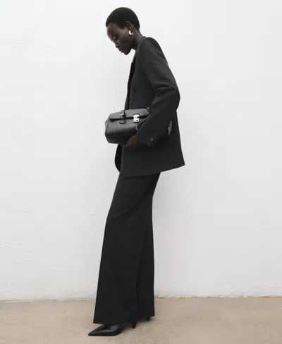 Mango Women's Pleated Suit Pants In Black