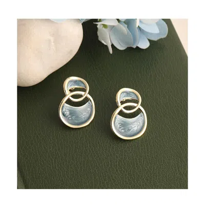 Sohi Women's Wrap Drop Earrings In Blue