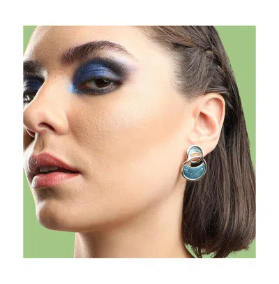 Sohi Women's Wrap Drop Earrings In Blue