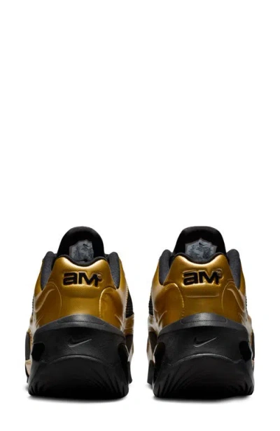 Nike Air Max Muse Mesh-trimmed Metallic Sneakers In Gold