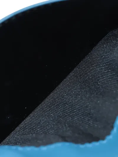 Pre-owned Loewe 2000-2025 Classic Calfskin Puzzle Bifold Card Holder In Blue