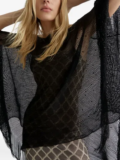 Liu •jo Fringed Scarf In Gray