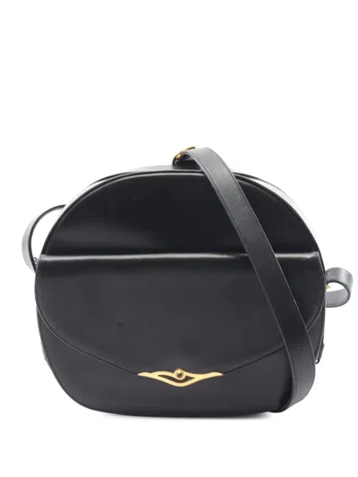 Pre-owned Cartier 2010-2025 Leather Sapphire Crossbody Bag In Black