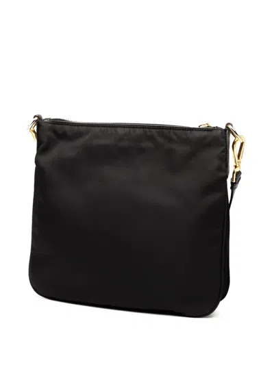 Pre-owned Prada 2013-2025 Tessuto Zip Top Crossbody Bag In Black