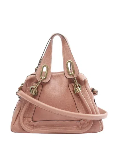 Pre-owned Chloé 2010-2025 Small Leather Paraty Handbag In Pink