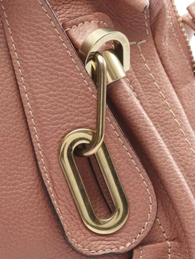 Pre-owned Chloé 2010-2025 Small Leather Paraty Handbag In Pink