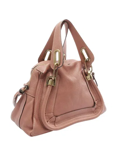 Pre-owned Chloé 2010-2025 Small Leather Paraty Handbag In Pink