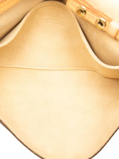 Pre-owned Louis Vuitton 2000 Monogram Pochette Twin Gm Crossbody Bag In Brown