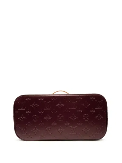 Pre-owned Louis Vuitton 2003 Monogram Mat Stockton Tote Bag In Red