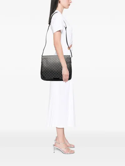 Pre-owned Louis Vuitton 2008 Damier Graphite Daniel Gm Crossbody Bag In Black