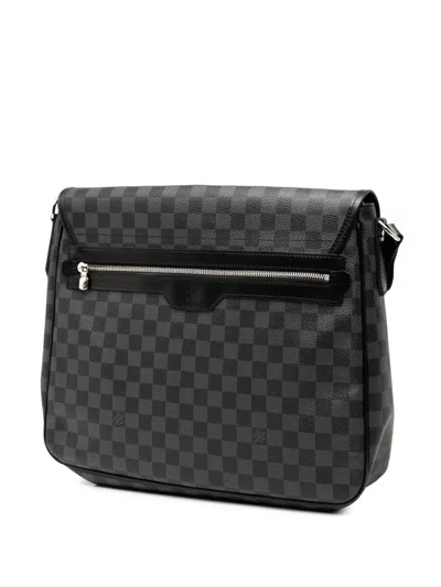 Pre-owned Louis Vuitton 2008 Damier Graphite Daniel Gm Crossbody Bag In Black