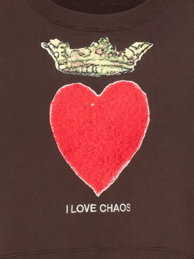 Undercover Embroidered-motif Sweatshirt In Brown