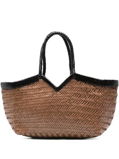 Vipera Woven Tote Bag In Brown