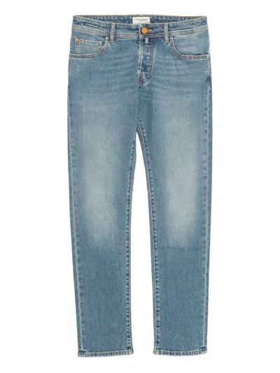 Jacob Cohen Mid-rise Blue Denim Jeans With Contemporary Fit In Blue