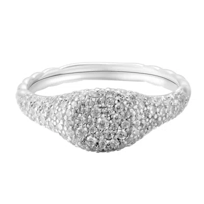 Onewildone Women's Showgirl Pavé Silver Ring In Silver