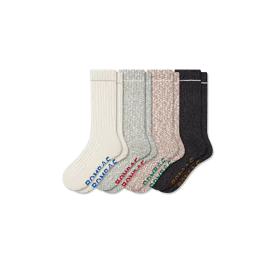 Bombas Chunky Ragg Calf Sock 4-pack In Pink