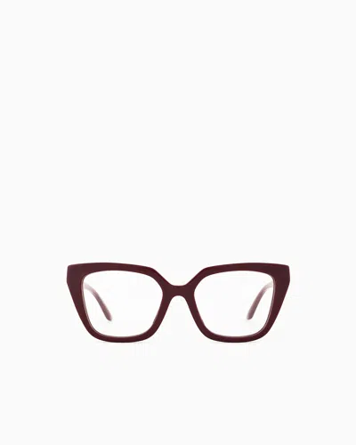 Emporio Armani Women's Cat-eye Frame In Burgundy