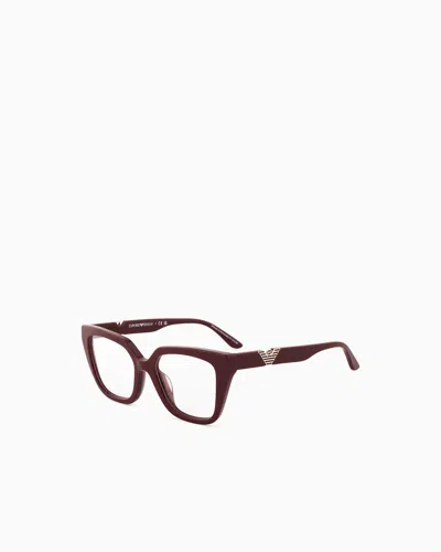 Emporio Armani Women's Cat-eye Frame In Burgundy