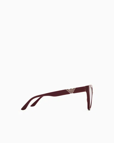 Emporio Armani Women's Cat-eye Frame In Burgundy