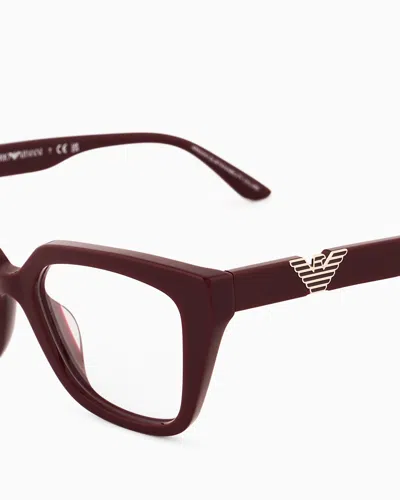 Emporio Armani Women's Cat-eye Frame In Burgundy