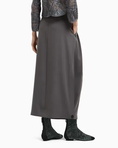Giorgio Armani Pleated Side-slit Maxi Skirt In Multi