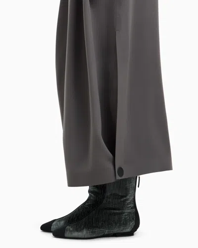 Giorgio Armani Pleated Side-slit Maxi Skirt In Multi