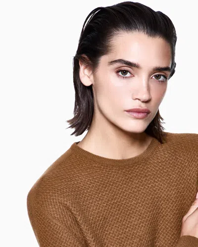 Giorgio Armani Vicuña Wool Crew-neck Jumper In Brown