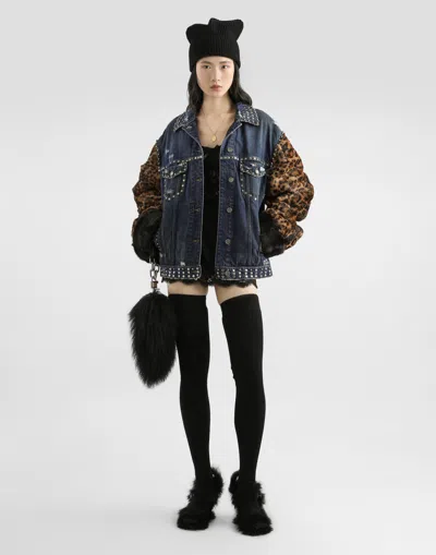 Dolce & Gabbana Oversized Denim Jacket In Multi