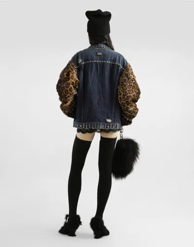 Dolce & Gabbana Oversized Denim Jacket In Multi