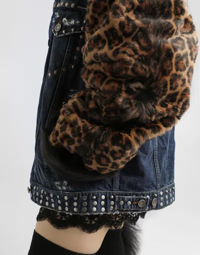 Dolce & Gabbana Oversized Denim Jacket In Multi