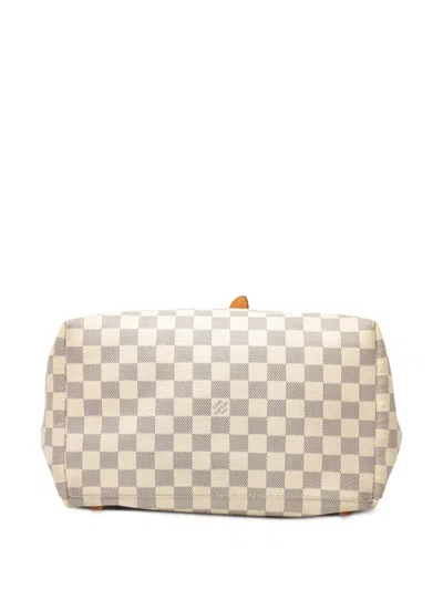 Pre-owned Louis Vuitton 2019 Damier Azur Sperone Backpack In White