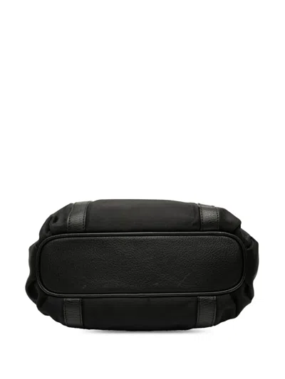 Pre-owned Burberry 2000-2017 Nova Check Nylon Tote Bag In Black