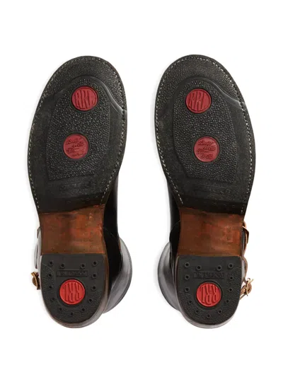 Rrl Buckle-embellished Biker Boots In Black