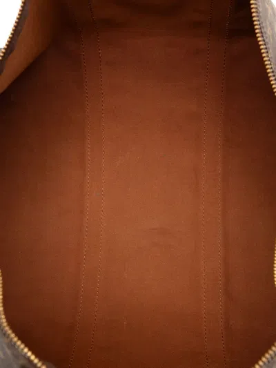 Pre-owned Louis Vuitton 1986 Monogram Keepall Bandouliere 50 Travel Bag In Brown