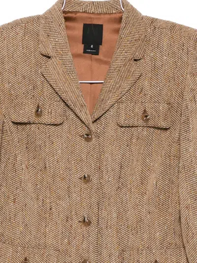 人字纹图案夹克