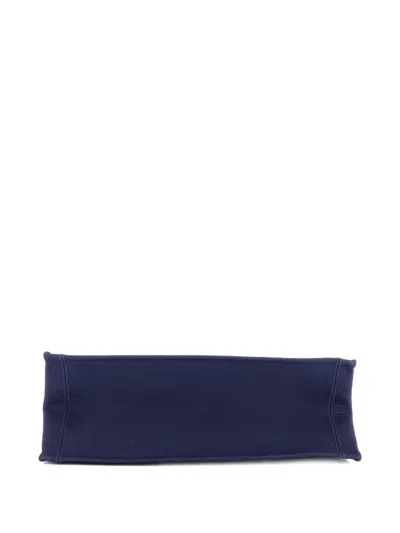 Pre-owned Dior Book Embroidered Canvas Large Tote Bag In Blue