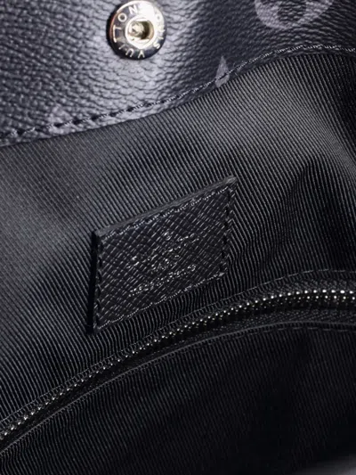 Pre-owned Louis Vuitton City Monogram Taigarama Tote Bag In Black