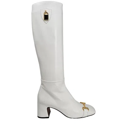 Madison.maison Women's White Tall Lock Boot In White