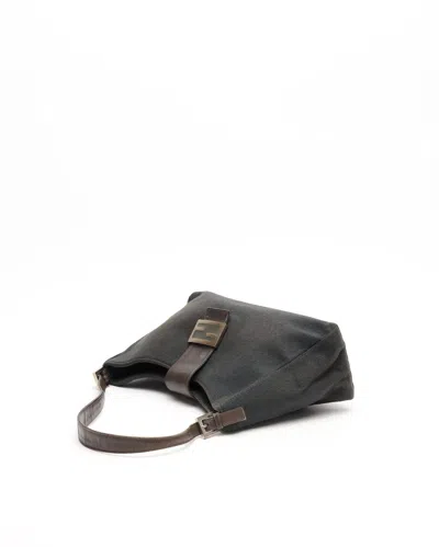 Fendi Felt Shoulder Bag In Gray