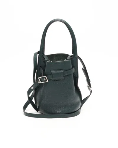 Celine Céline Big Bag Nano Bucket Bag In Green