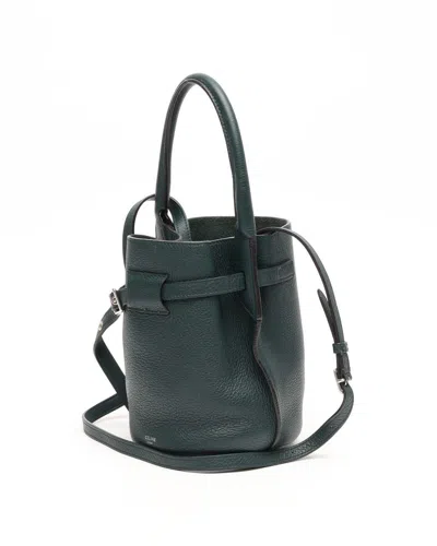 Celine Céline Big Bag Nano Bucket Bag In Green