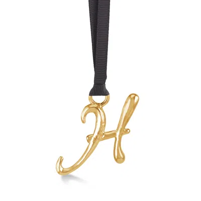 Dower & Hall Alphabet Tree Decorations H Gold In Gold