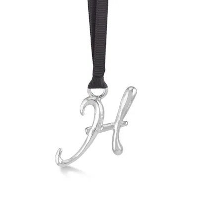 Dower & Hall Alphabet Tree Decorations H Silver In Silver