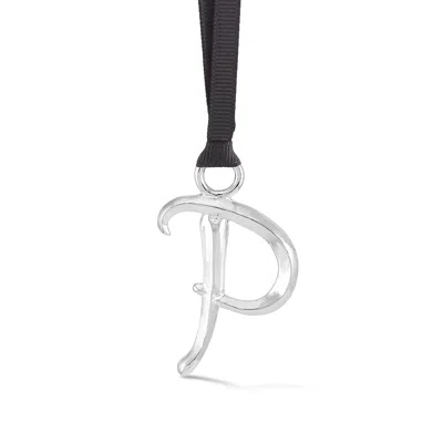 Dower & Hall Alphabet Tree Decorations P Silver In Metallic