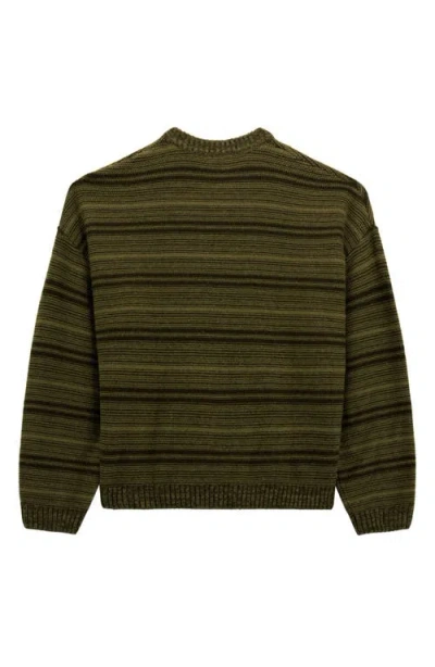 Guess Originals Boxy Stripe Sweater In Green