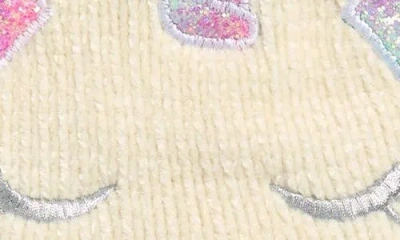 Capelli New York Kids' Chenille Unicorn Earflap Hat & Gloves Set In Neutral