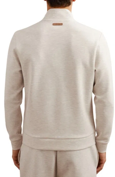 Reiss Cortona Front Zip Sweatshirt In Brown