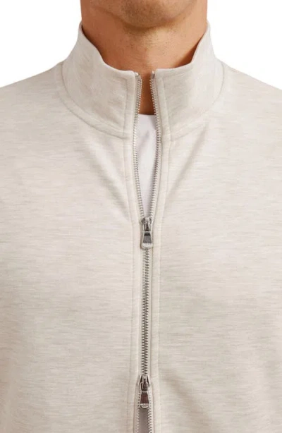 Reiss Cortona Front Zip Sweatshirt In Brown