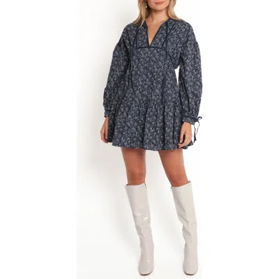 Petal And Pup Petal & Pup Brooklyn Long Sleeve Cotton Minidress In Multi